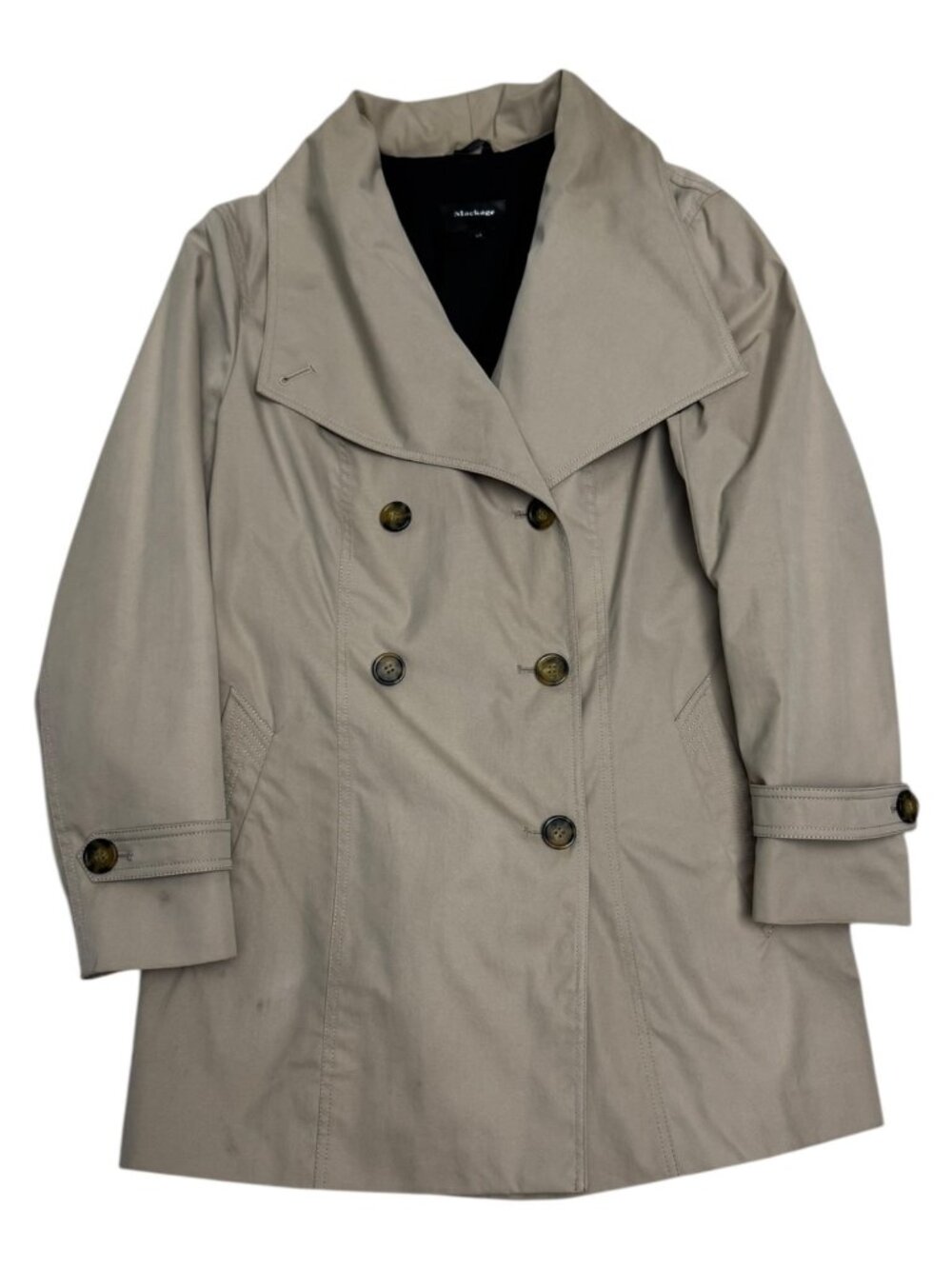 MACKAGE Luxury Designer Business Casual Trench Coat Jacket Womens Large